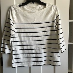 black and white 3/4 sleeve